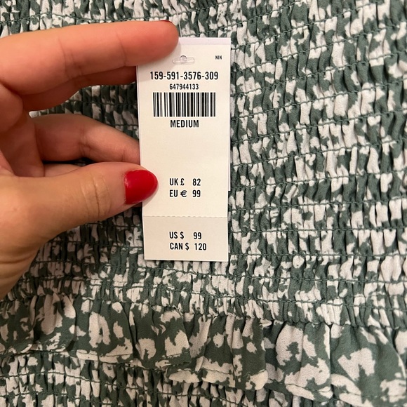 NWT Abercrombie Smocked Mini Dress - Picture 3 of 5